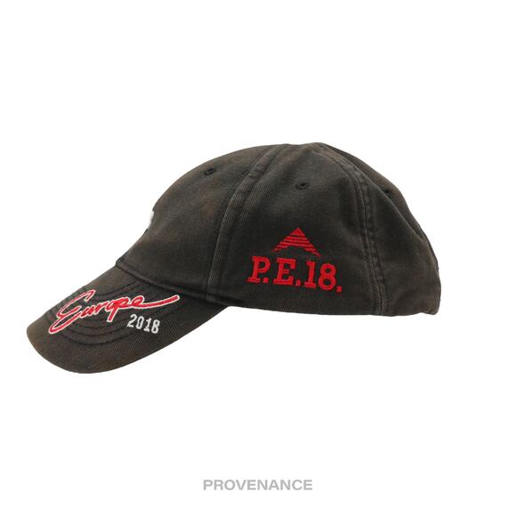 🔴 Balenciaga BB Europe Embroidered Cap - Washed Black - Picture 4 of 9